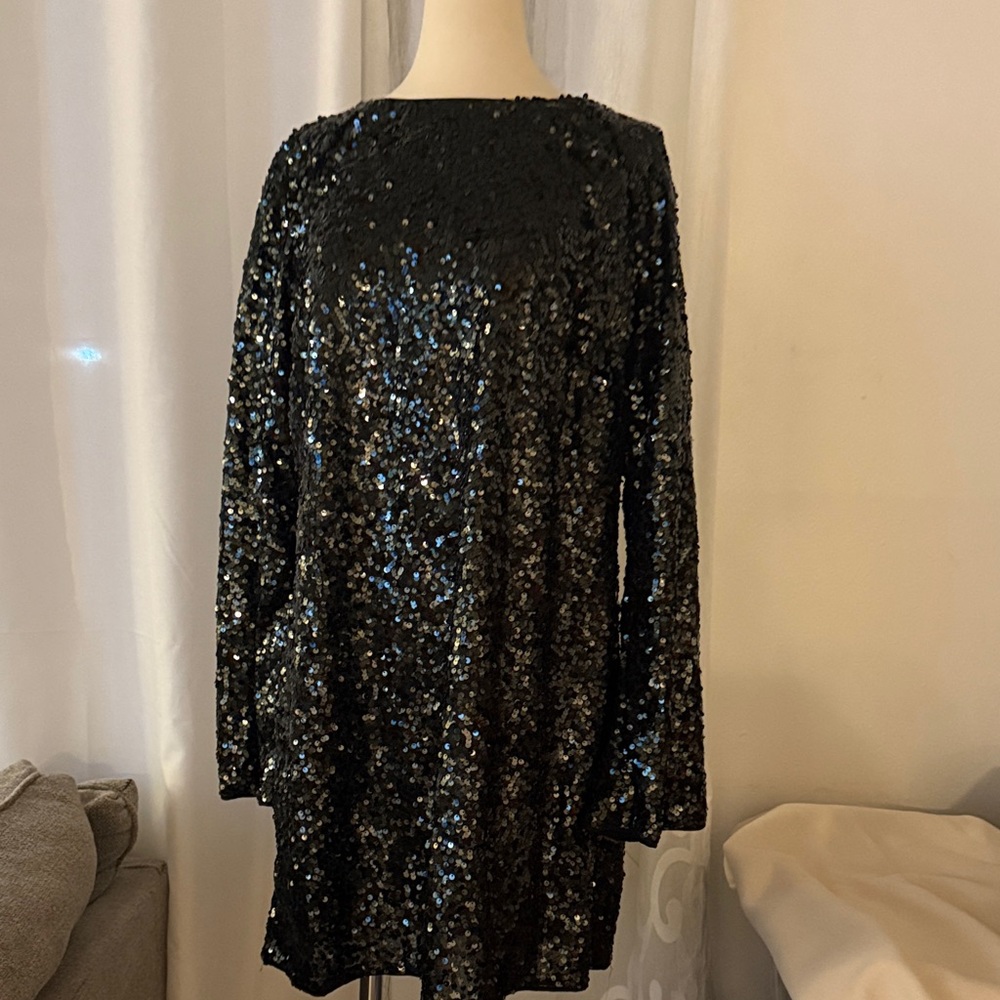 H&M Black Sequin Dress